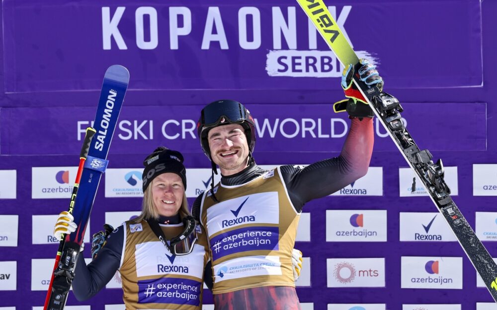 Sandra Naeslund und Reece Howden gewinnen das zweite Weltcup-Rennen von Kopaonik. – Foto: GEPA pictures