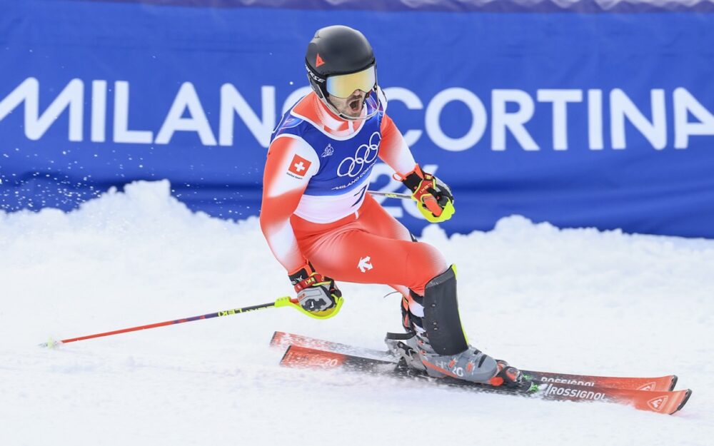 Loic Meillard, Weltmeister und Olympiasieger im Slalom. – Foto: GEPA pictures