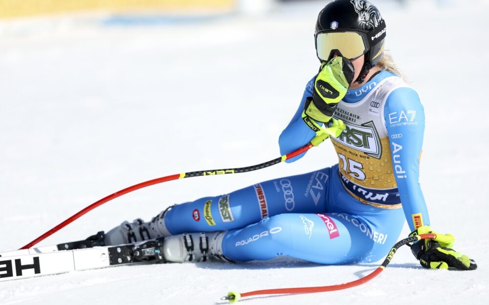 Sie kann es kaum glauben: Laura Pirovano gewinnt wieder mit einer Hundertstelsekunde Vorsprung. – Foto: GEPA pictures