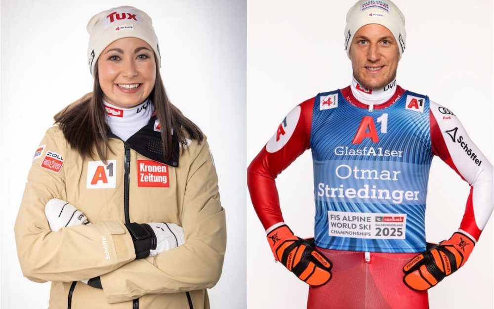 Österreichs Abfahrtstitel gehen an Otmar Striedinger und Lena Wechner Lena Wechner und Otmar Striedinger sind Österreichs neue Abfahrtsmeisterin/Abfahrtsmeister. – Fotos: GEPA pictures