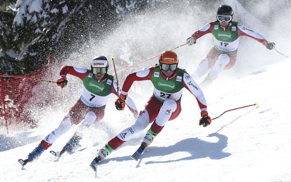 Adam Kappacher (links) und Tristan Takats (Mitte) sind neu im Nationalteam des ÖSV eingeteilt. - Foto: GEPA pictures