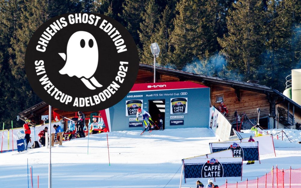 In Adelboden ist man bereit für die "Ghost Edition" der Weltcup-Rennen am Chuenisbärgli. – Fotos: GEPA pictures / www.weltcup-adelboden.ch
