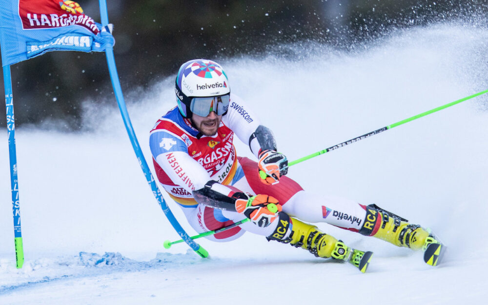 Luca Aerni komplettiert das Swiss-Ski-Team Luca Aerni wird in Sölden den Riesenslalom bestreiten. – Foto: GEPA pictures