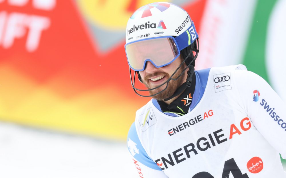EC: Luca Aerni startet mit einem 3. Platz in die Slalom-Saison Luca Aerni startet mit einem 3. Platz in die Europacup-Slalomsaison. – Foto: GEPA pictures