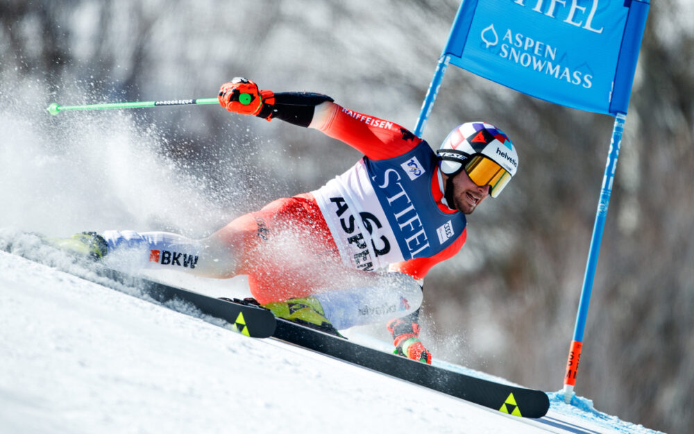 Luca Aerni übernimmt Justin Murisiers Startplatz Luca Aerni kommt in Val d'Isère auch im Riesenslalom zum Einsatz. – Foto: GEPA pictures
