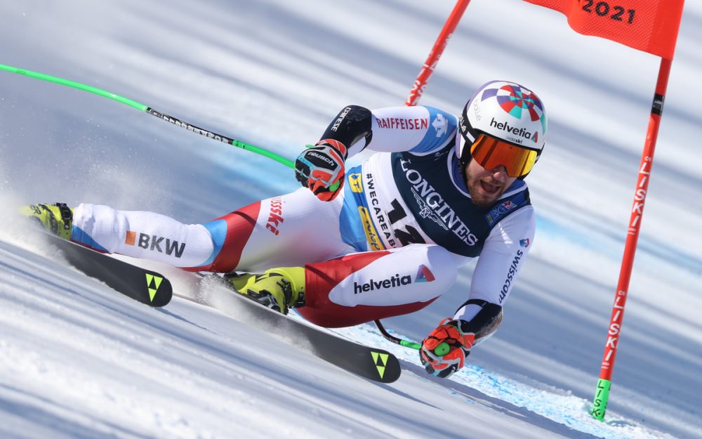 Luca Aerni im Aufgebot für die Riesenslaloms von Alta Badia. – Foto: GEPA pictures