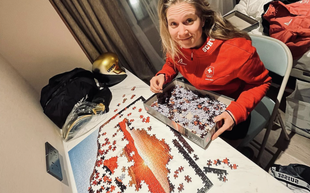 Andrea Ellenberger und ihr "Olympia-Puzzle". – Foto: Instagram @andrea.ellenberger