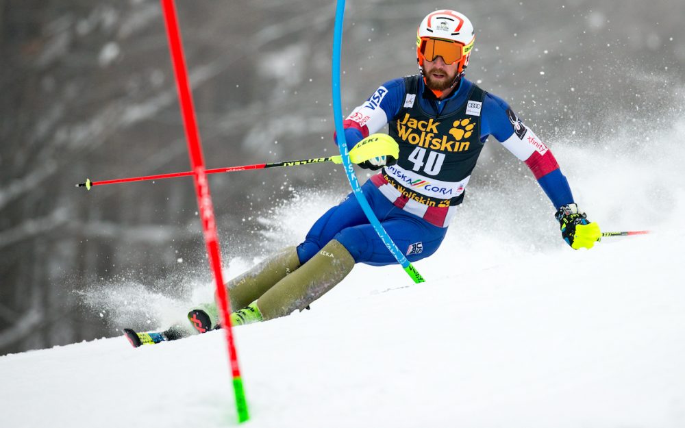 Michael Ankeny sagt dem Weltcup goodbye Michael Ankeny bei einem letzten Weltcup-Rennen in Kranjska Gora am 4. März 2018. – Foto: GEPA pictures