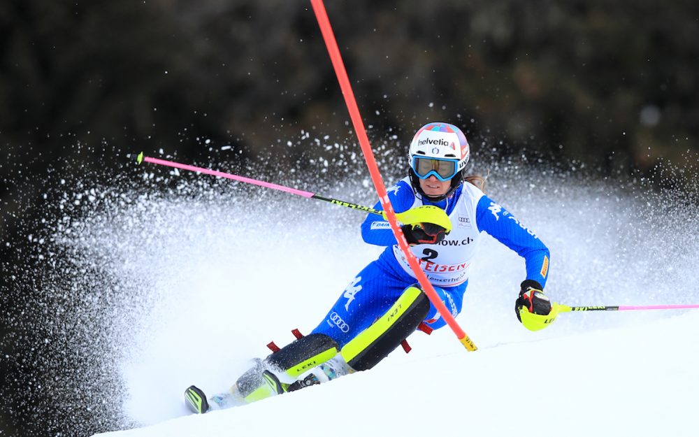 Vier Levi-Neulinge im italienischen Aufgebot Auch Marta Bassino, sonst eher in den schnellen Disziplinen zuhause, nimmt den Slalom von Levi in Angriff. – Foto: GEPA pictures