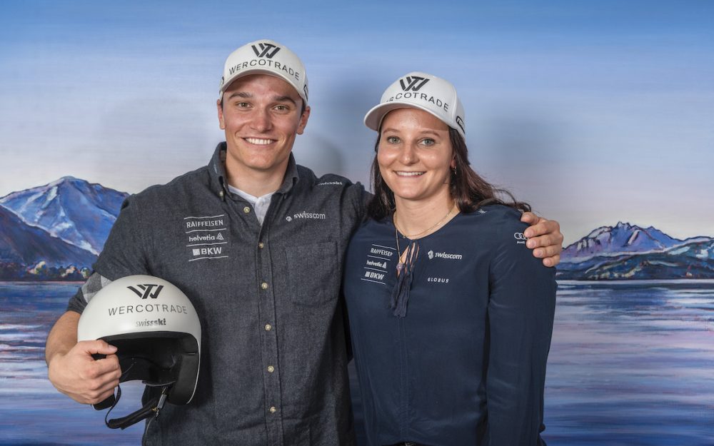 Semyel und Carole Bissig sind neuerdings mit identischem Kopfsponsor unterwegs. – Foto: zvg