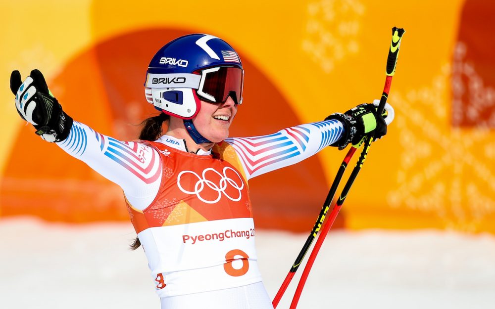Breezy Johnson: „Ich könnte ausflippen…“ Platz 7 in der Olympia-Abfahrt 2018 und bald darauf die Verletzung: Breezy Johnson kehrt bald auf den Schnee zurück. – Foto: GEPA pictures