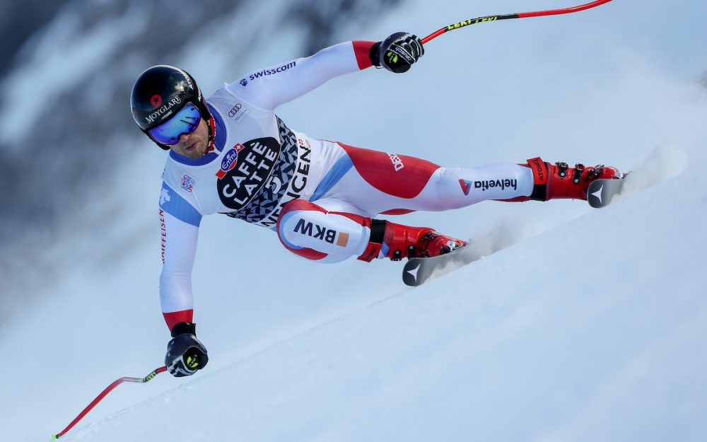 Mauro Caviezel fährt am Lauberhorn die Bestzeit im 1. Training. – Foto: GEPA pictures