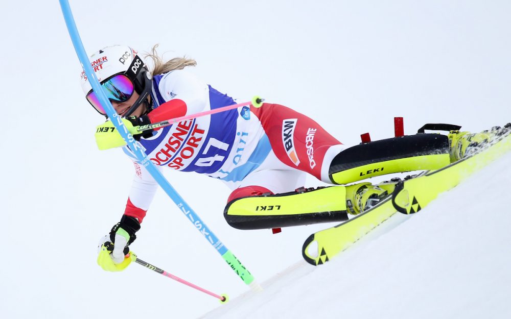 Charlotte Chable sichert in Trysil dem Schweizer Frauen-Team den zweiten Europacup-Podestplatz des Winters. – Foto: GEPA pictures