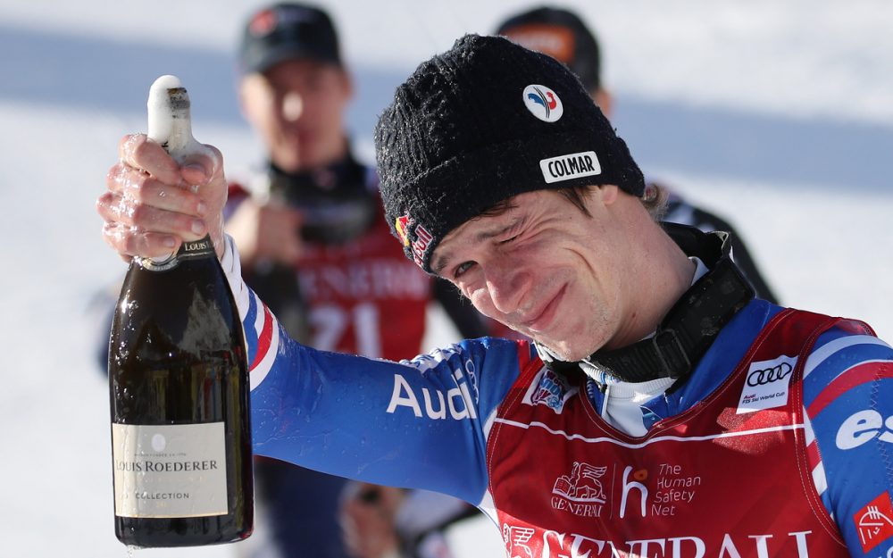 EC: Noel Clement gelingt die Madonna-Hauptprobe Clement Noel dürfte auch heute, nach dem Sieg in Pozza di Fassa, in Feierlaune sein. – Foto: GEPA pictures