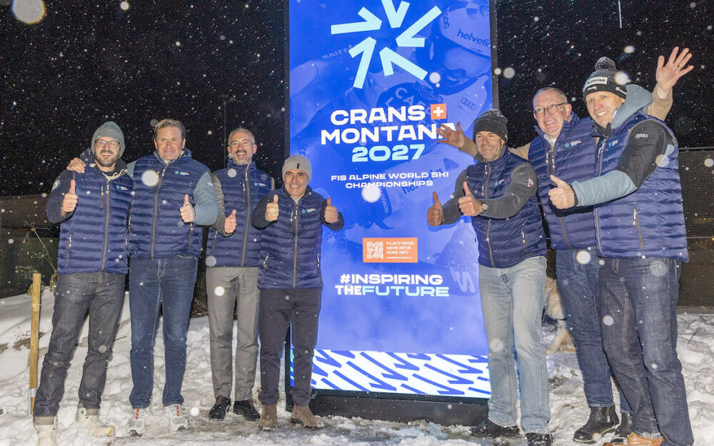 „Crans Montana 2027“ nimmt Gestalt an Daumen hoch für Crans-Montana 2027. – Foto: DeprezPhoto