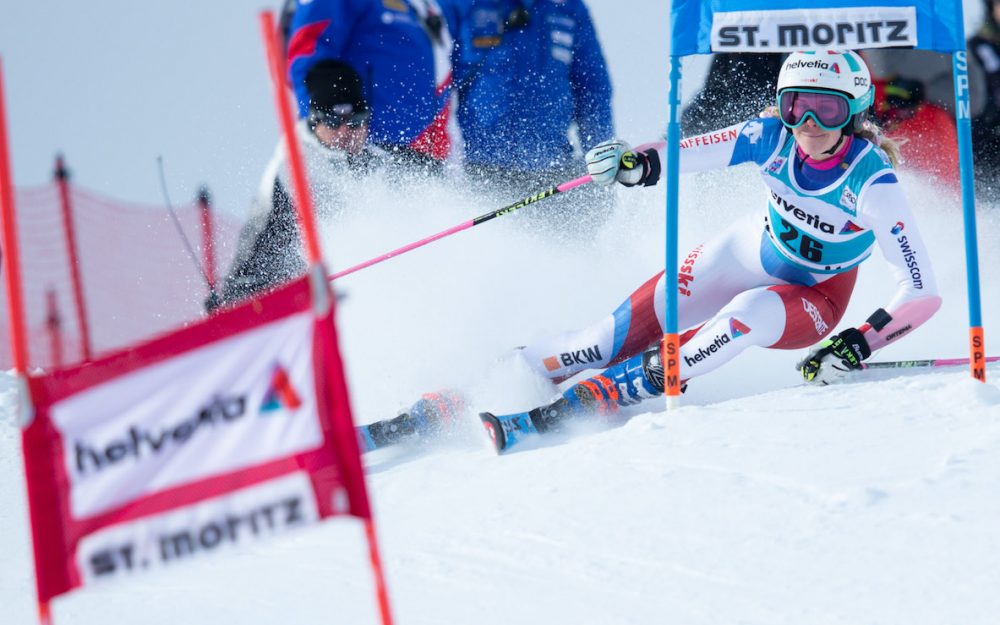 Aline Danioth anlässlich der Weltcup-Rennen 2018. – Foto: GEPA pictures