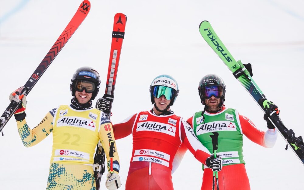 Symbolbild aus dem Skicross: Deutschland (Tobias Müller), Österreich (Johannes Rohrweck) und die Schweiz (Jonas Lenherr) wollen mehr Zusammenarbeit. – Foto: GEPA pictures