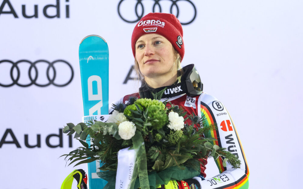 Mit zwei Podestplätzen in Levi ist Lena Dürr bestens in den Weltcup-Winter 2023/24 gestartet. Nun soll auch in Killington Ähnliches her. – Foto: GEPA pictures