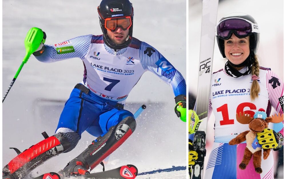 Universiade: Beide Kombi-Goldmedaillen gehen nach Spanien Albert Ortega (links) und Celia Abad sichern sich Universiade-Gold in der Kombination. – Fotos: zvg