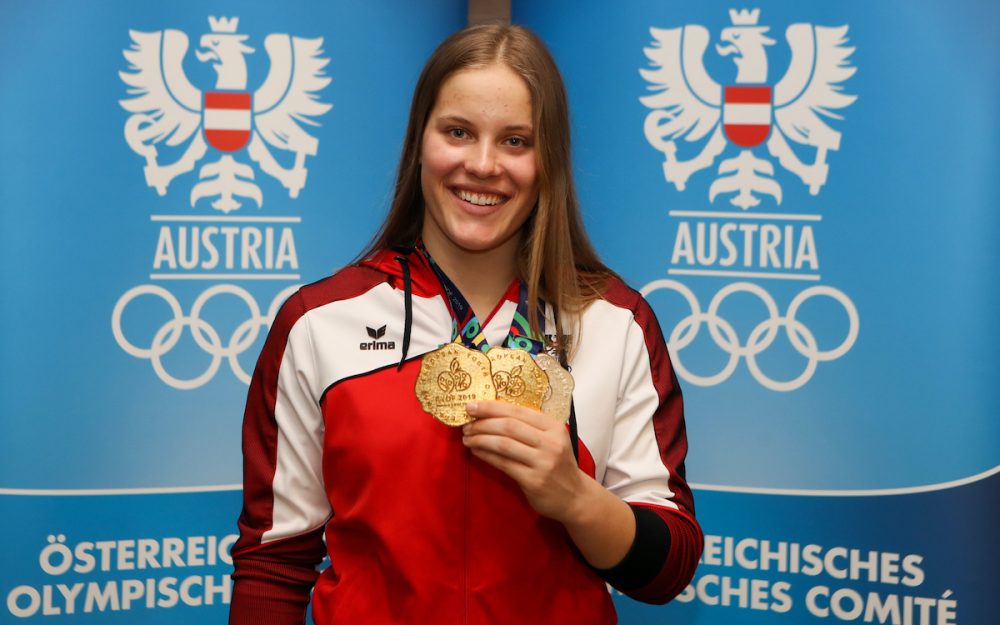 Magdalena Egger konnte beim European Youth Olympic Festival 2019 gleich drei Medaillen gewinnen. – Foto: GEPA pictures