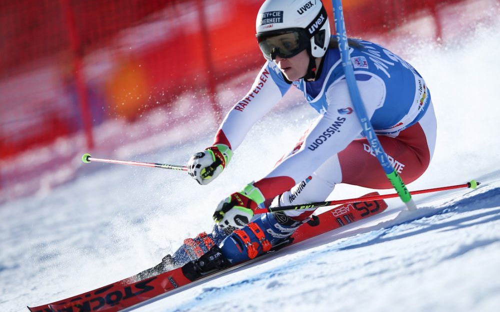 Andrea Ellenberger: „… dann wäre das unglaublich“ Andrea Ellenberger auf dem Weg zu ihrem bisher besten Weltcup-Resultat. – Foto: GEPA pictures