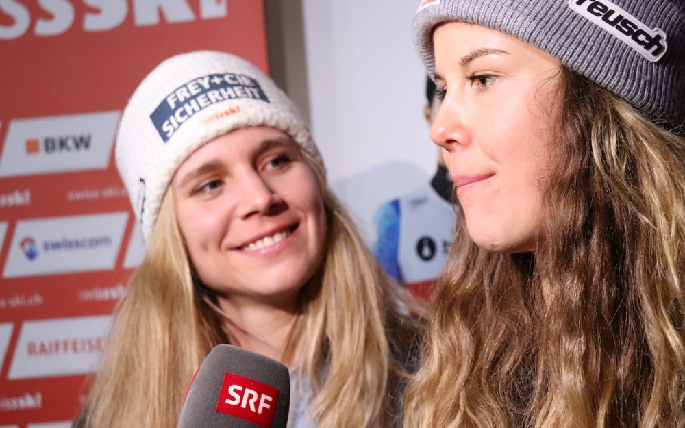 Andrea Ellenberger (links) und Aline Danioth (rechs): Vorfreude auf die WM-Rennen. – Fotos: peg