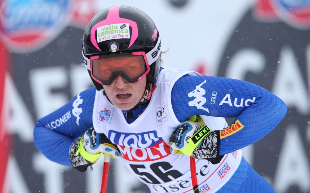 Elena Fanchini ist beim Super-G-Training gestürzt und muss nach Italien zurück reisen. – Foto: GEPA pictures