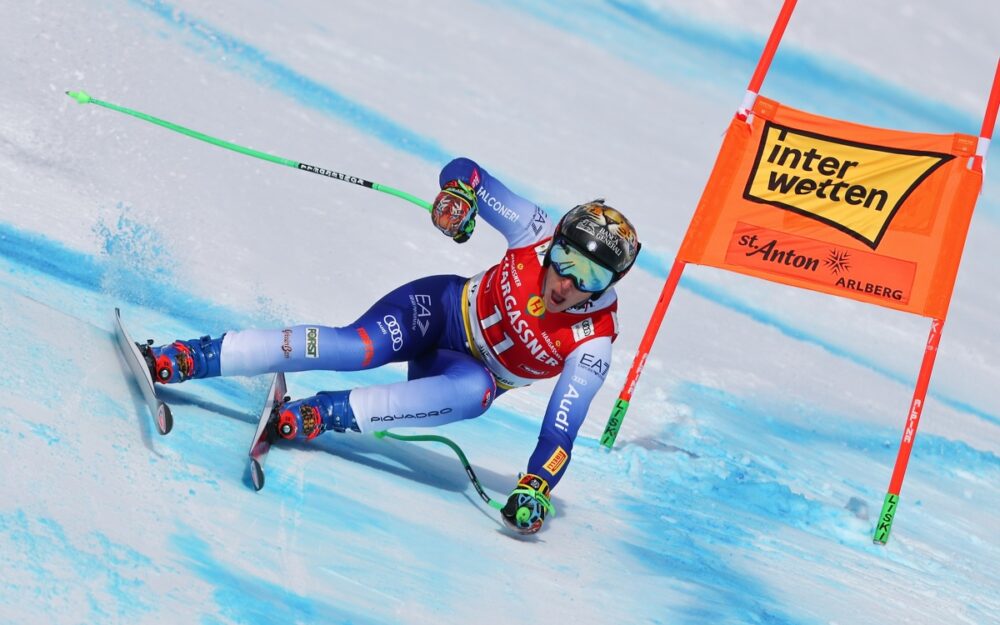 Federica Brignone mit Abstand die Schnellste im Training Federica Brignone auf ihrer Trainingsfahrt in St. Anton. – Foto: GEPA pictures