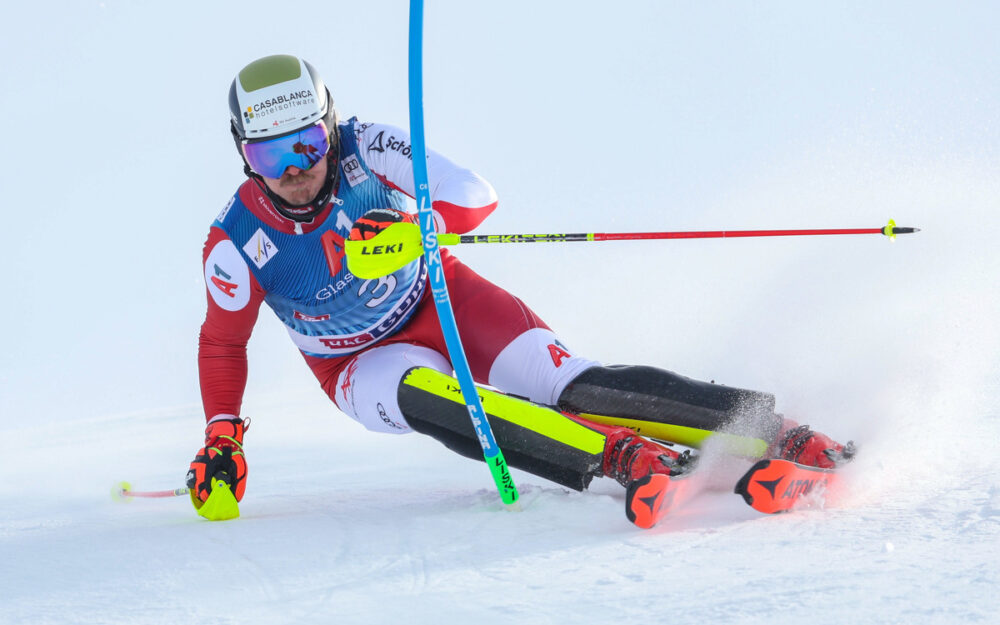 Manuel Feller hat mit einem ganz starken 1. Lauf beim Slalom von Hochgurgl überzeugt. – Foto: GEPA picturtes