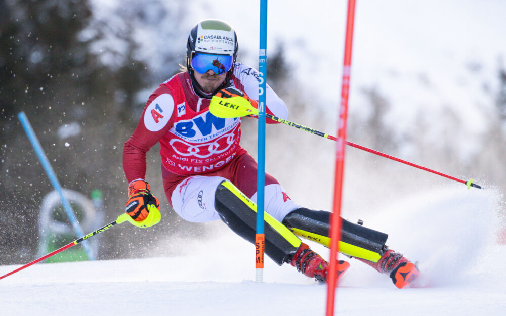 Manuel Feller auf dem Weg zum dritten Saisonsieg. – Foto: GEPA pictures