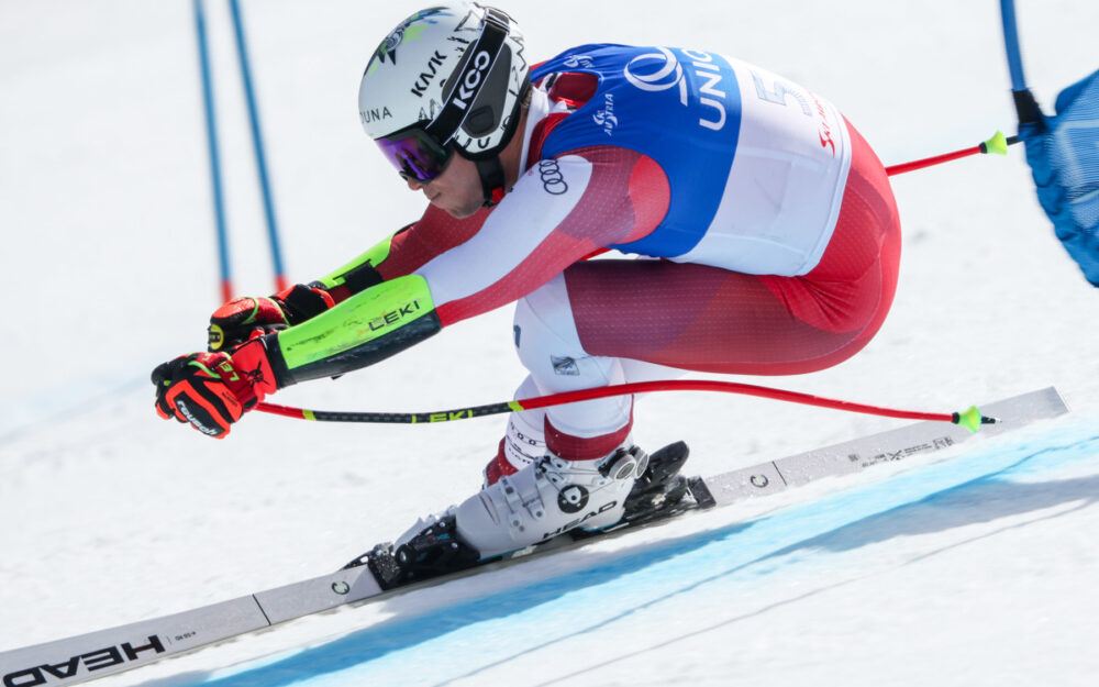 Die BOA®-Schnürtechnik nähert sich dem Rennsport Bei den Österreichischen Meisterschaften fuhr Lukas Feurstein mit dem Schuh-Prototyp zu Bronze im Super-G. – Foto: GEPA pictures