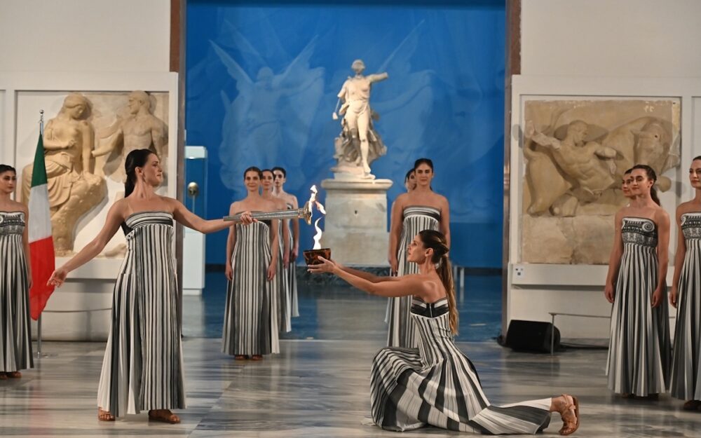 Die olympische Flamme ist in Olympia entzündet worden. – Foto: GEPA pictures