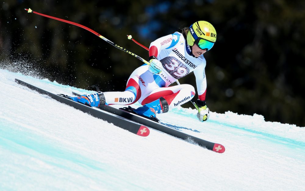 Delago- und Swiss-Ski-Power auch im Europacup Luana Flütsch ist in Zauchensee zum ersten Mal auf ein Europacup-Podest gefahren. – Foto: GEPA pictures