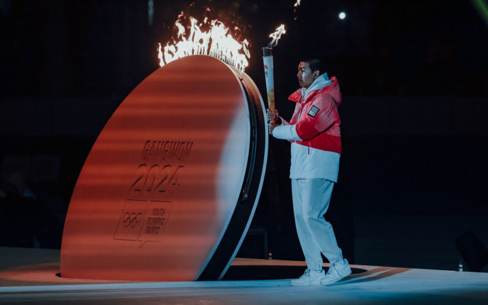 Das Olympische Feuer brennt wieder in Korea. – Foto: GEPA pictures