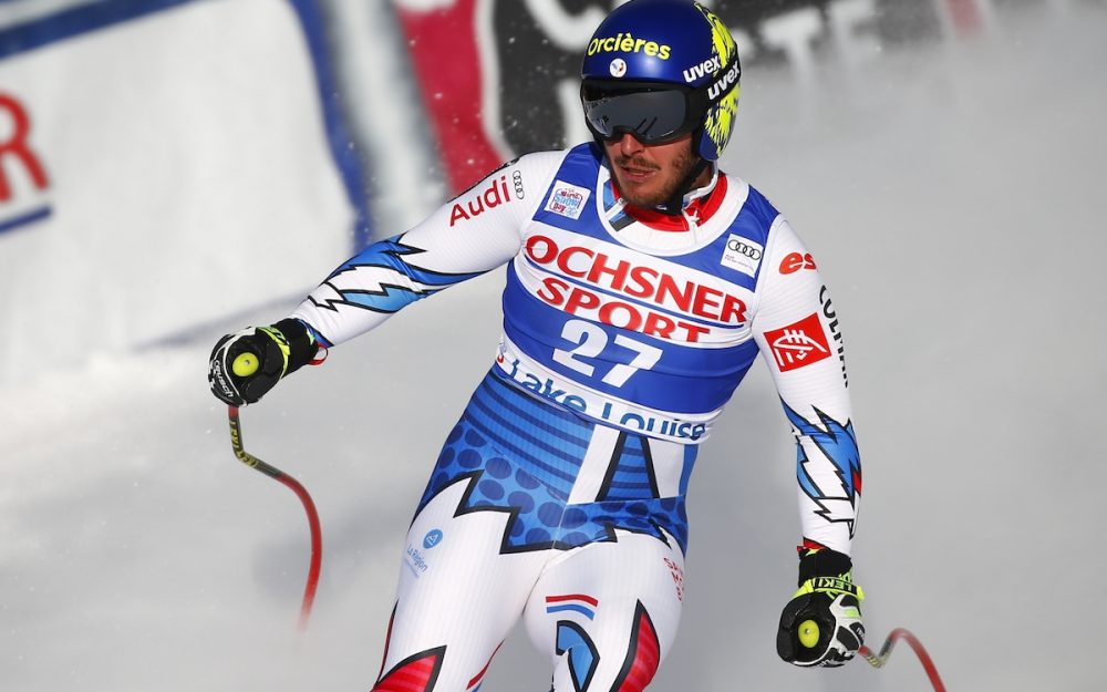 Valentin Giraud-Moine ist zurück und im Ziel von Lake Louise. – Foto: GEPA pictures