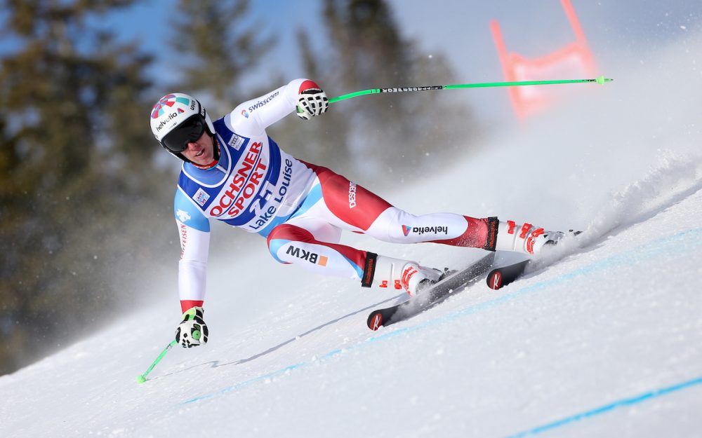Marc Gisin: „Es war wirklich krass“ Die Zeichen stehen gut, dass es von Marc Gisin in nächsten Winter wieder solche Fotos geben wird. – Foto: GEPA pictures