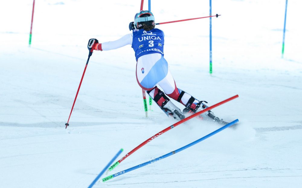 Michelle Gisin auf dem Weg zu ihrem ersten Weltcup-Sieg. – Foto: GEPA pictures