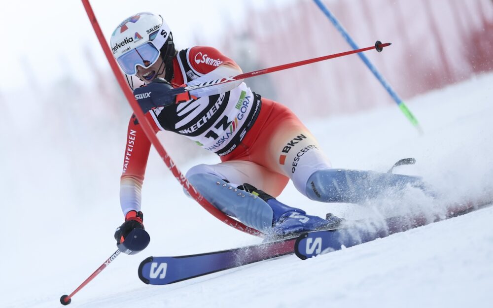Michelle Gisin fährt heute ihren letzten Weltcup-Slalom Michelle Gisin. – Foto: GEPA pictures