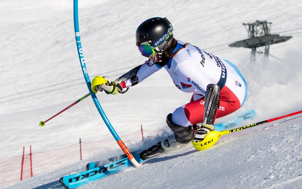 Nach Super-G und Slalom auf Platz 3: Nicole Good holt sich den Ersten Podestplatz im Europacup. – Foto: GEPA pictures