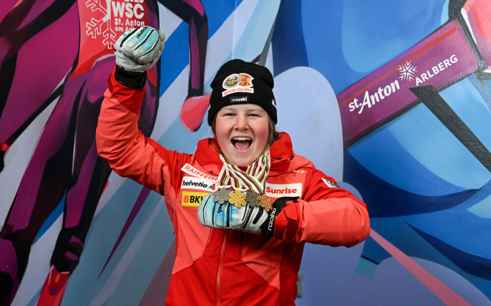Sankt Galler Sportpreis für Stefanie Grob Stefanie Grob räumte im Januar an den Junioren-Weltmeisterschaften von St. Anton gleich vier Medaillen ab. – Foto: GEPA pictures