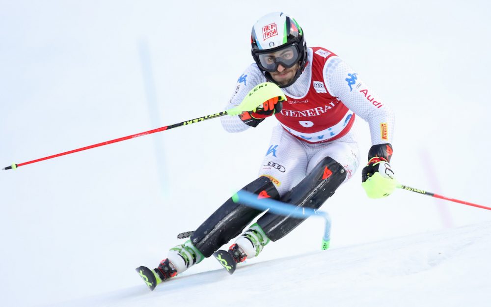 Stefano Gross, hier beim Slalom von Levi, ist im Training gestürzt. – Foto: GEPA pictures