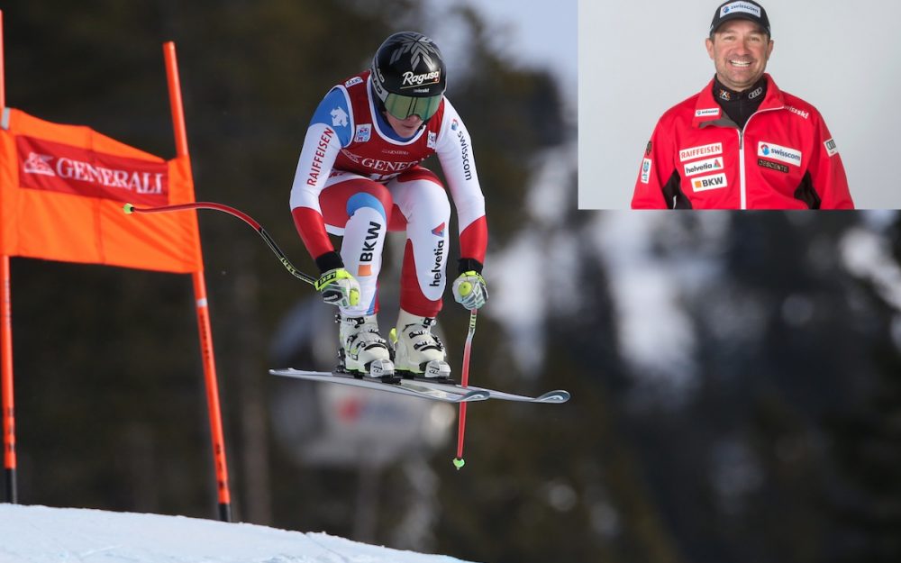 Lara Gut-Behrami auf dem Sprung zu alter Stärke? Cheftrainer Beat Tschuor (kleines Bild) findet, die Tessinerin sei auf dem Weg dorthin. – Fotos: GEPA pictures / zvg Swiss Ski