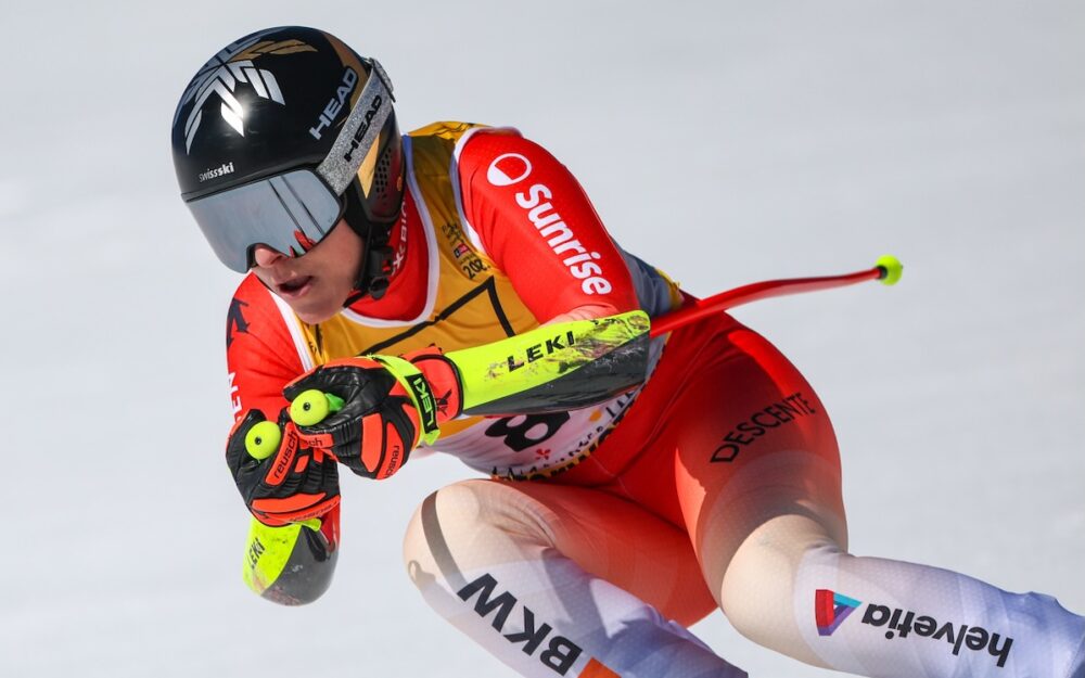 Ski-WM: Lara Gut-Behrami setzt mit der Bestzeit eine „Duftmarke“ Lara Gut-Behrami, Schnellste im 1. Training zur WM-Abfahrt. – Foto: GEPA pictures
