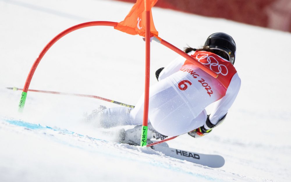 Sara Hector unterwegs zur Laufbestzeit. – Foto: GEPA pictures