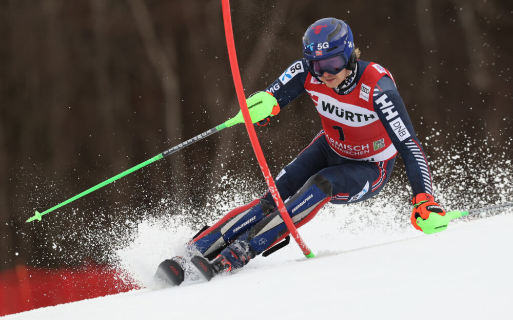 Henrik Kristoffersen liegt im „Salz-Rennen“ voraus Henrik Kristoffersen. – Foto: GEPA pictures