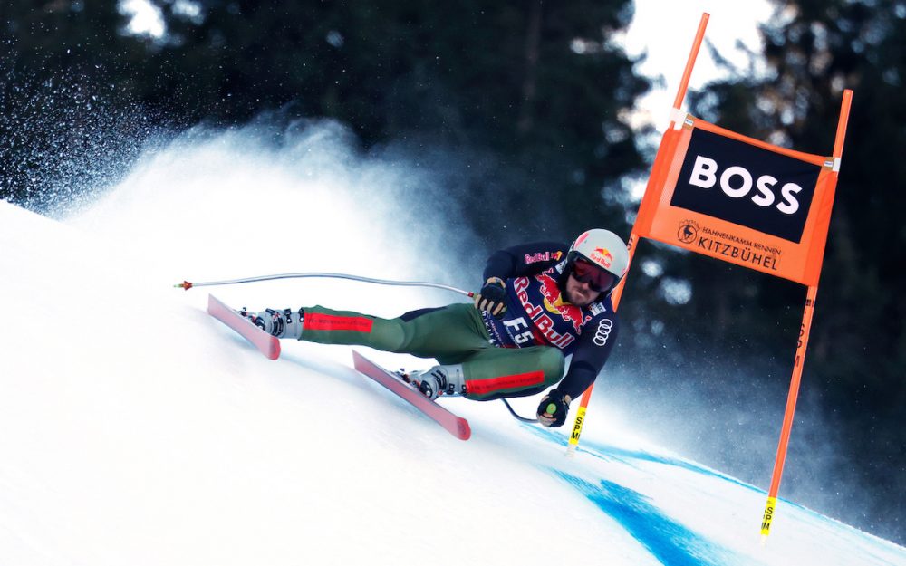 Marcel Hirscher als Vorfahrer auf der Streif. – Foto: GEPA pictures