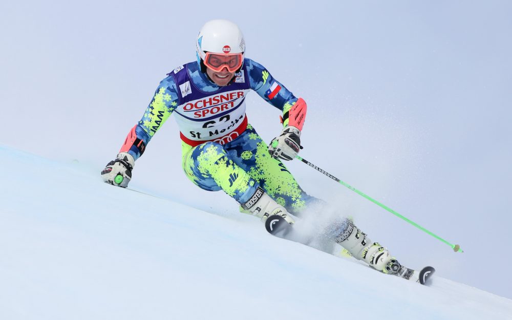 Kai Horwitz, hier anlässlich der Ski-WM von 2017 in St. Moritz, holt sich den chilenischen Titel im Riesenslalom. – Foto: GEPA pictures