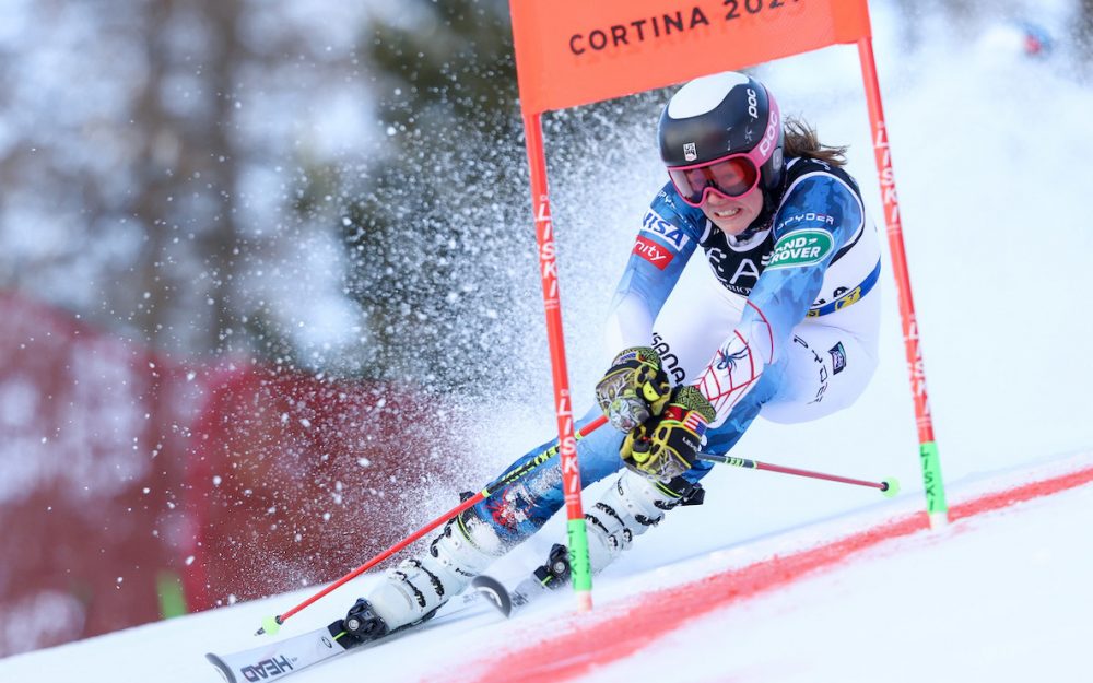Jetzt noch in Cortina, bald schon die Teamleaderin in Bansko: AJ Hurt. – Foto: GEPA pictures