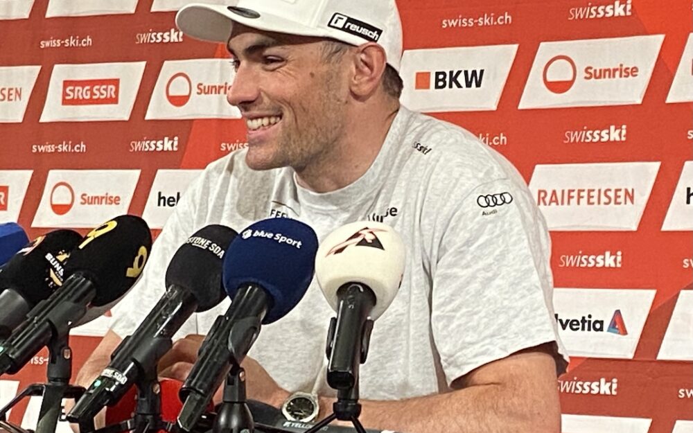 Pressekonferenz mit Daniel Yule am Mittwochvormittag. – Foto: per