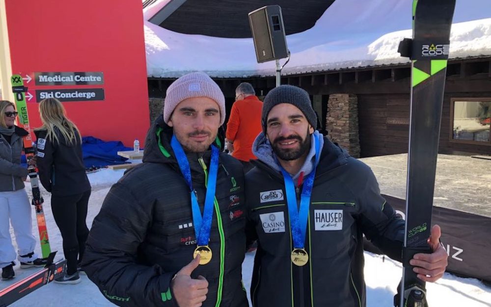 Daniele Sette (rechts) hat es geschafft. Er ist für den Weltcup-Riesenslalom von Garmisch aufgeboten worden. – Foto: zvg